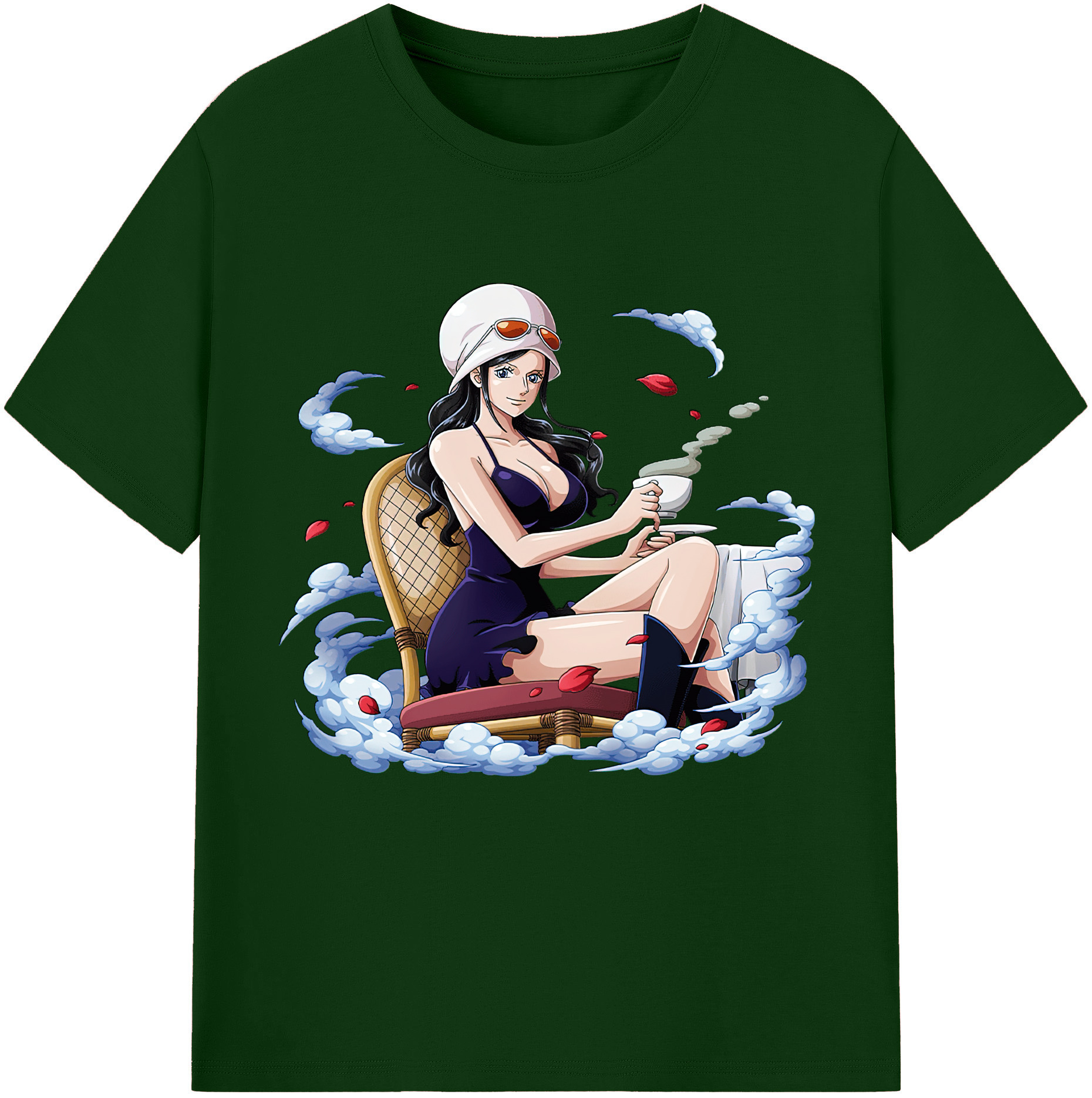 ワンピース ニコ・ロビン ONE PIECE Nico Robin 綿100％半袖Tシャツ（フロントプリント）